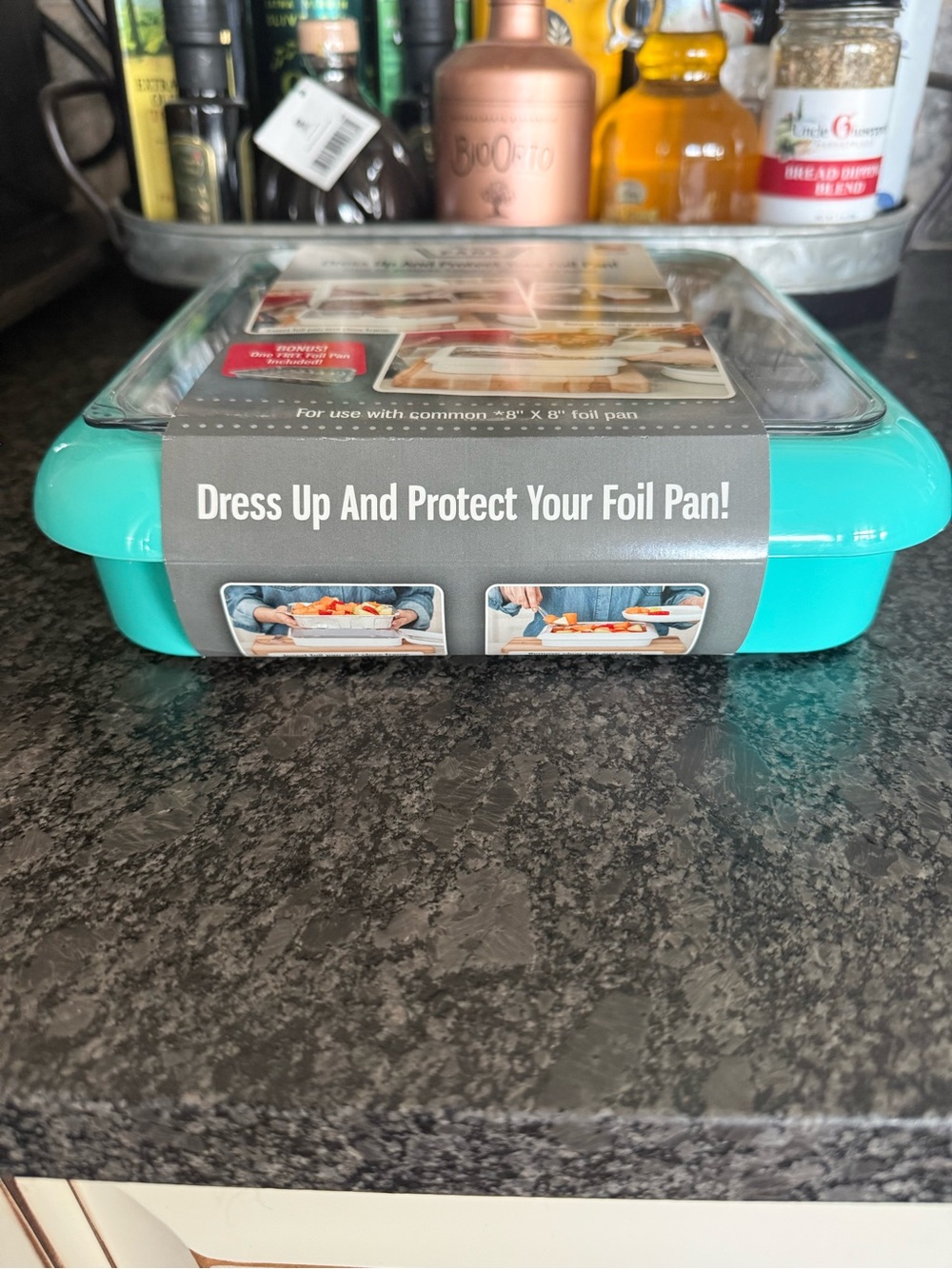Teal Foil Pan Cover - Protect & Serve - Picture 2 of 4